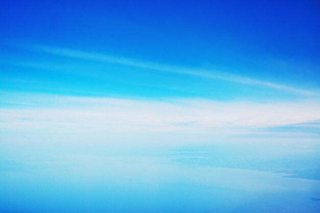 Blue sky with white soft clouds