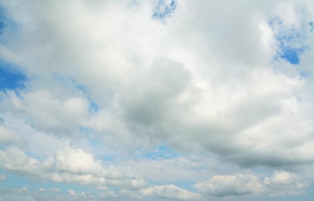 Blue sky with white soft clouds