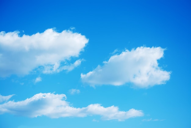 Blue sky with white soft clouds