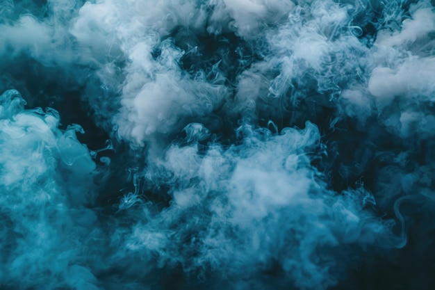 синий дымовый абстракт на черном фоне