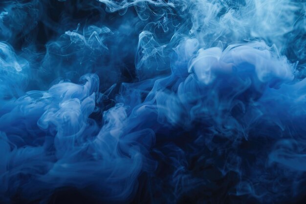 blue smoke on black