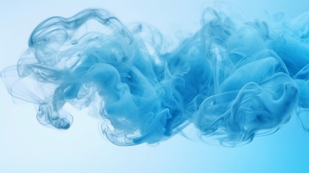 Blue smoke on blue background