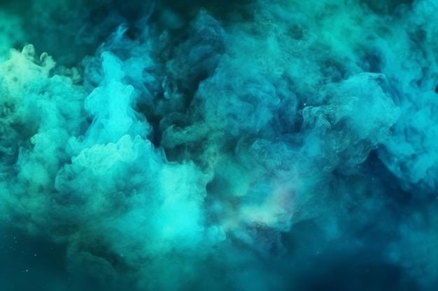 Blue smoke on a dark background