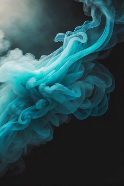 Blue smoke in the dark