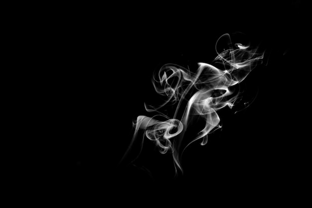 Blue smoke isolated on a black background. template for design