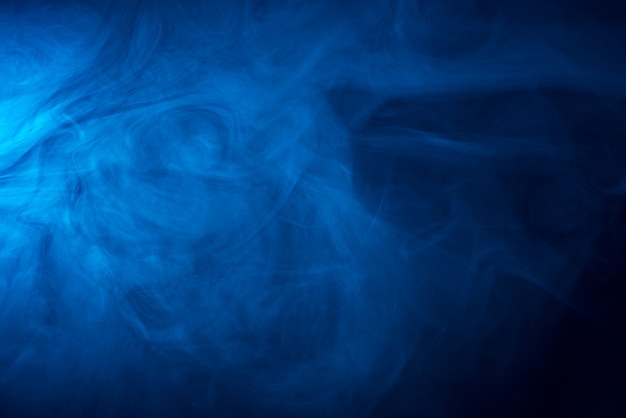 Blue Smoke Texture on Black background