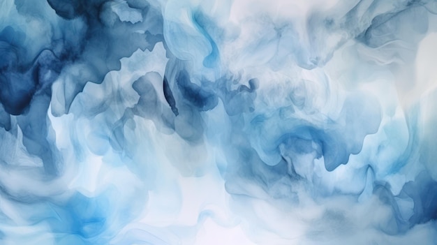 Blue smoke in a watercolor style