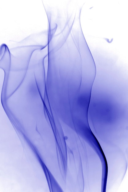 Blue smoke on White background.