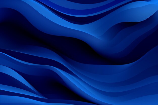 Photo blue smooth wavy background