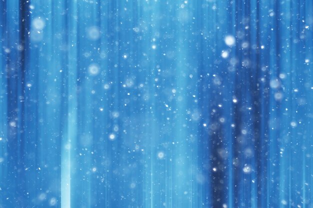 blue snow lines background / abstract background christmas blue snowflakes blurred background, snow flakes