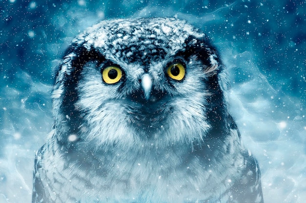 Blue snow Owl