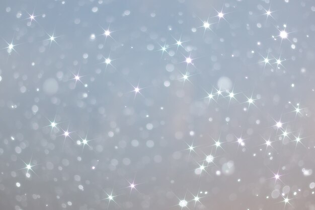 Blue snowfall bokeh background, abstract snowflake background blurred abstract blue