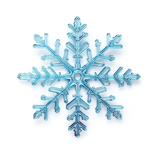 Blue snowflake isolated