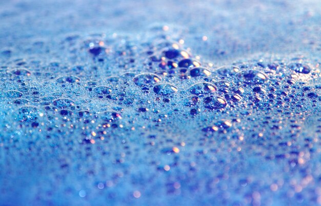 blue soap foam