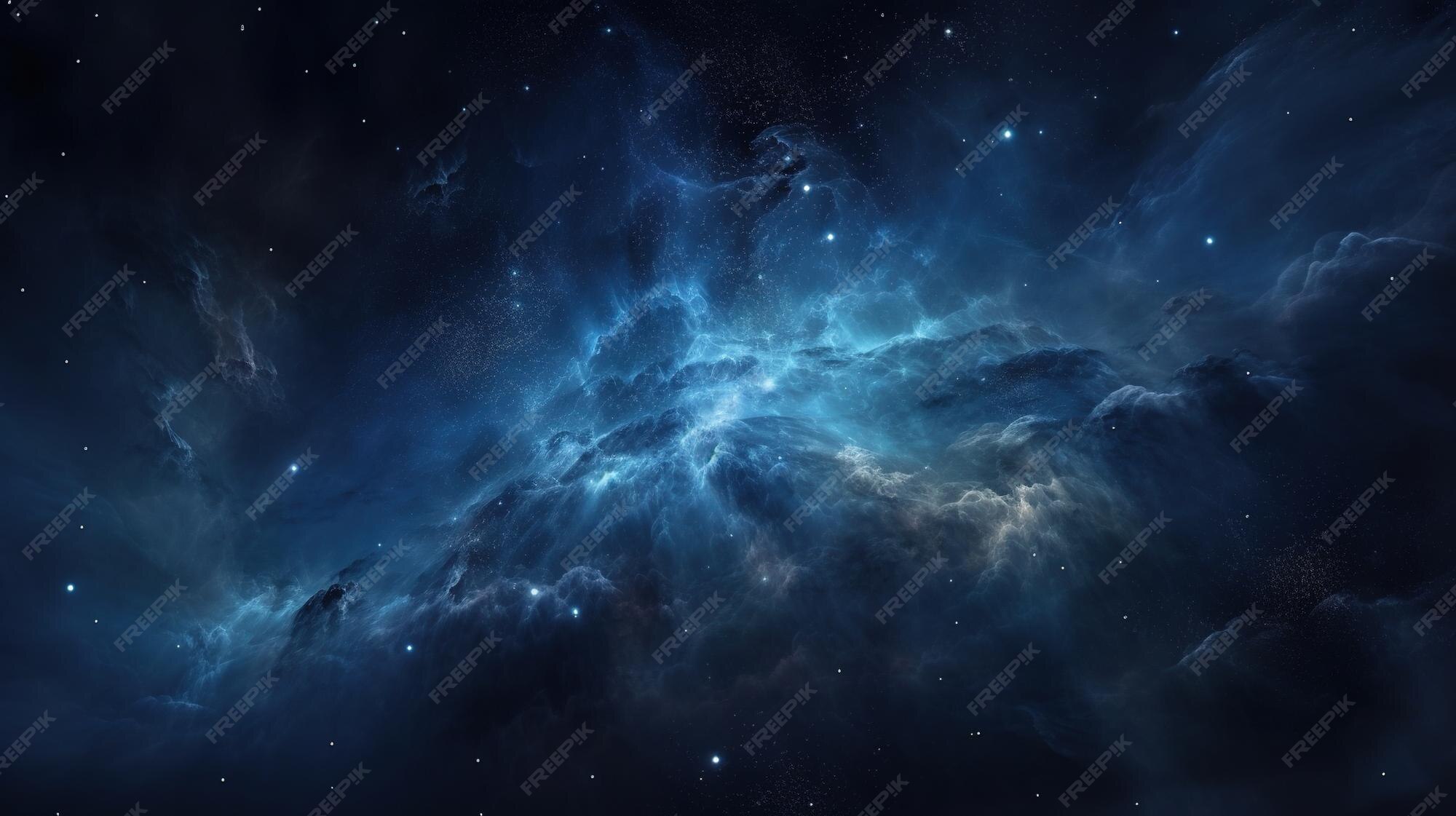 Premium AI Image | Blue space and the stars wallpapers