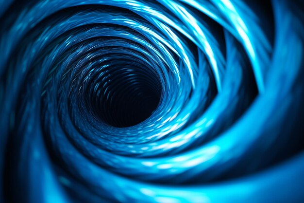 A blue spiral of metal background