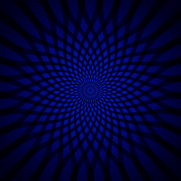 A blue spiral with a black background