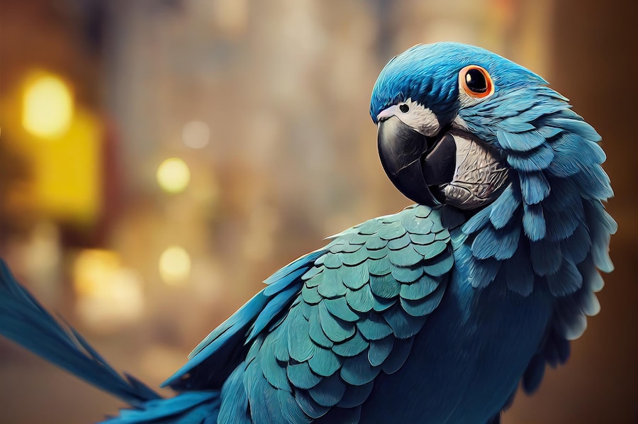 Premium Photo Blue spix's macaw