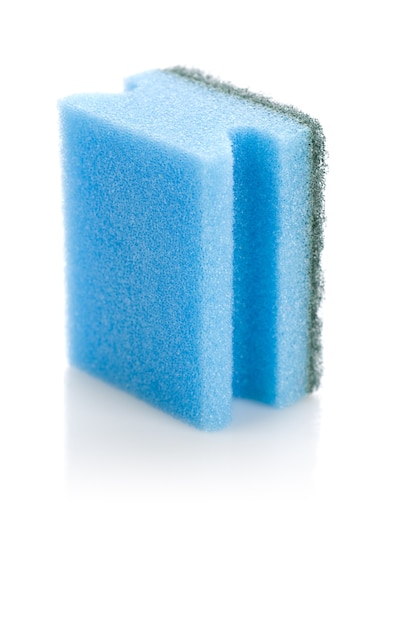 Blue sponge isolated