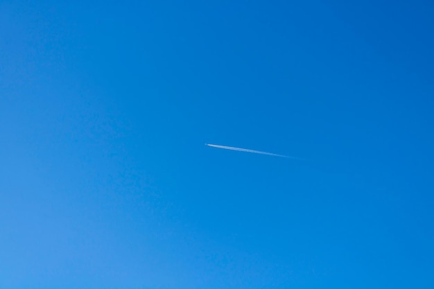 Blue spring sky and small plane environment