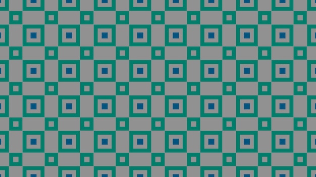 A blue square with green squares on a gray background.