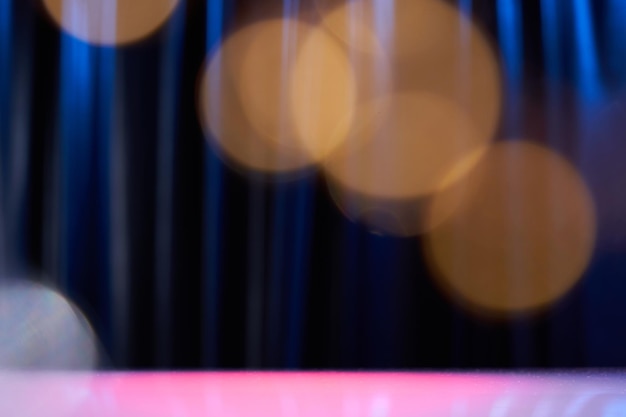 blue stage curtain as background