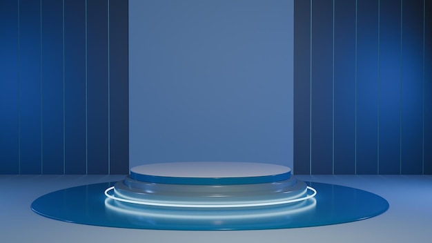 Blue Stage Podium