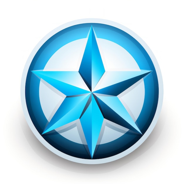 a blue star icon on a white background