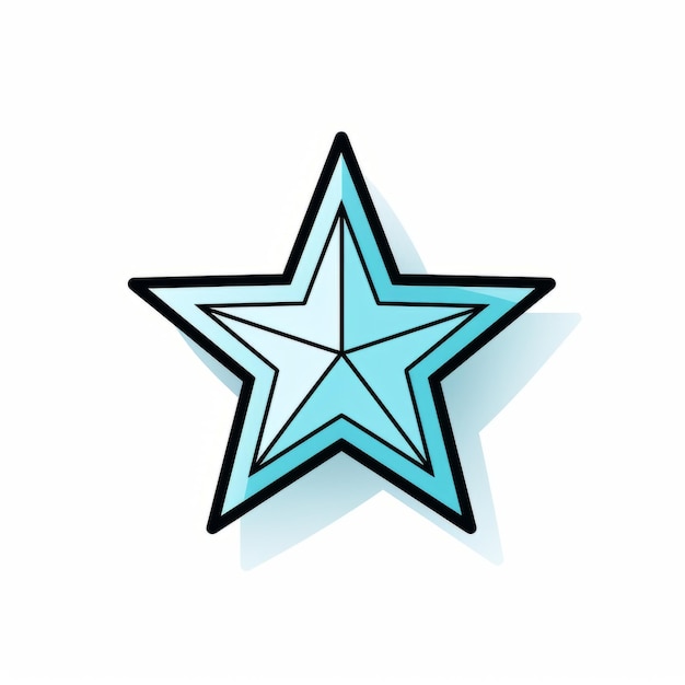 a blue star icon on a white background