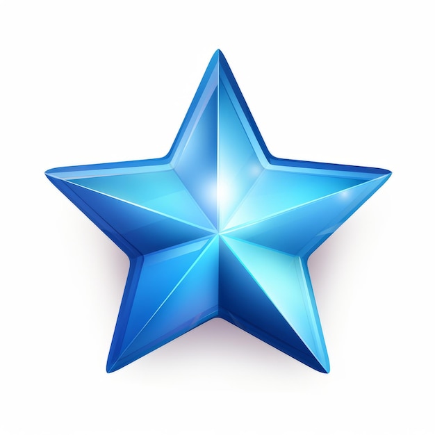 a blue star icon on a white background