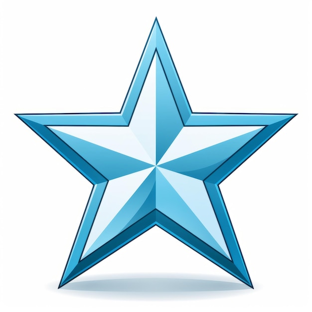 Photo a blue star on a white background