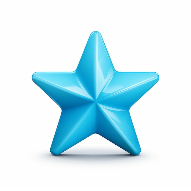 Premium Photo | A blue star on a white background