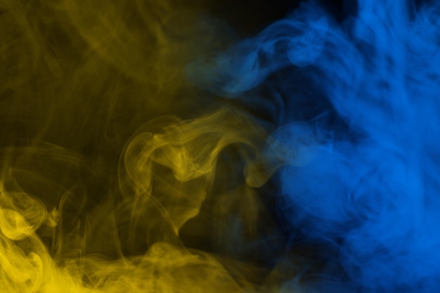 Photo blue steam on a black background