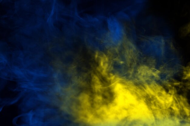 Blue steam on a black background