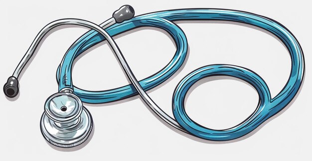 Photo a blue stethoscope with a blue stethoscope on it