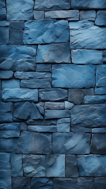 Blue stone wall texture background