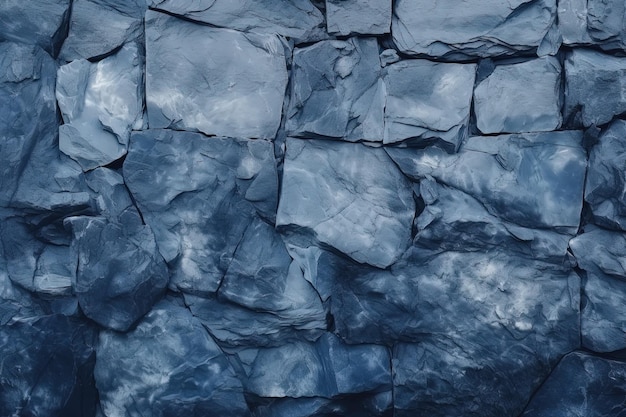 Blue stone wall texture background