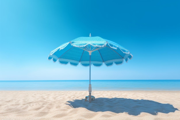 Blue summer umbrella background sea photography