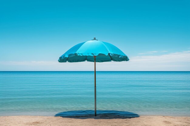 Blue summer umbrella background sea photography