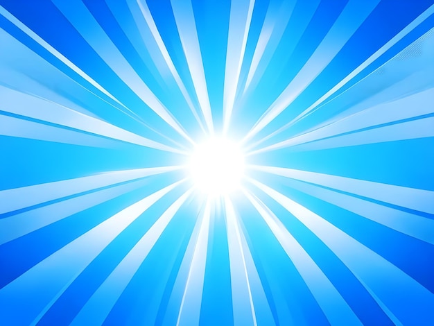 Photo blue sunburst effect background