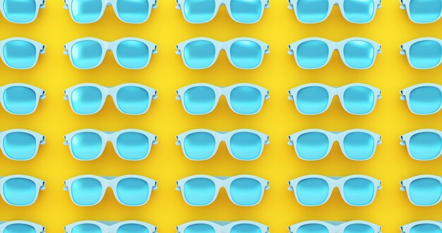 Blue sunglasses background