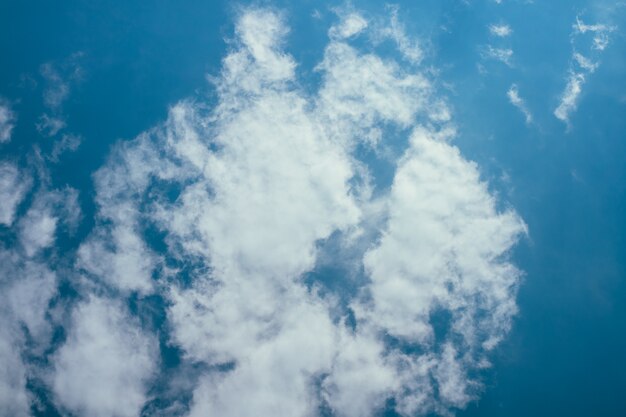 Blue sunny sky with clouds