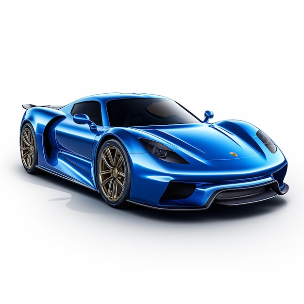 A blue super Sports car design