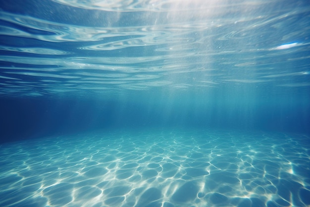 青と表面の水中背景