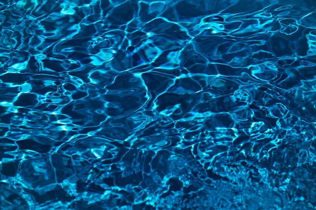 Blue swimming pool water