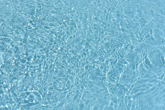 A blue swimming pool with a pattern of water ripples.