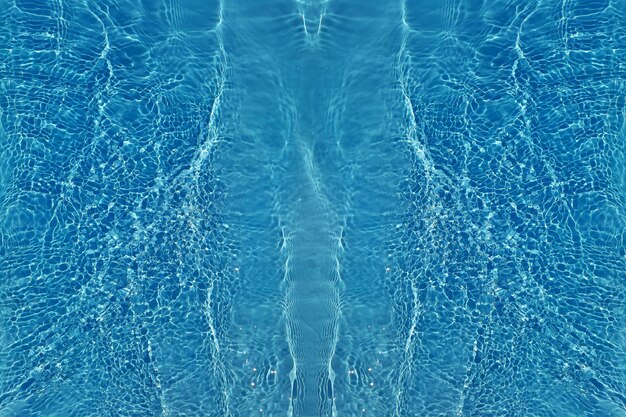 A blue swimming pool with a white water surface and the word pool on it