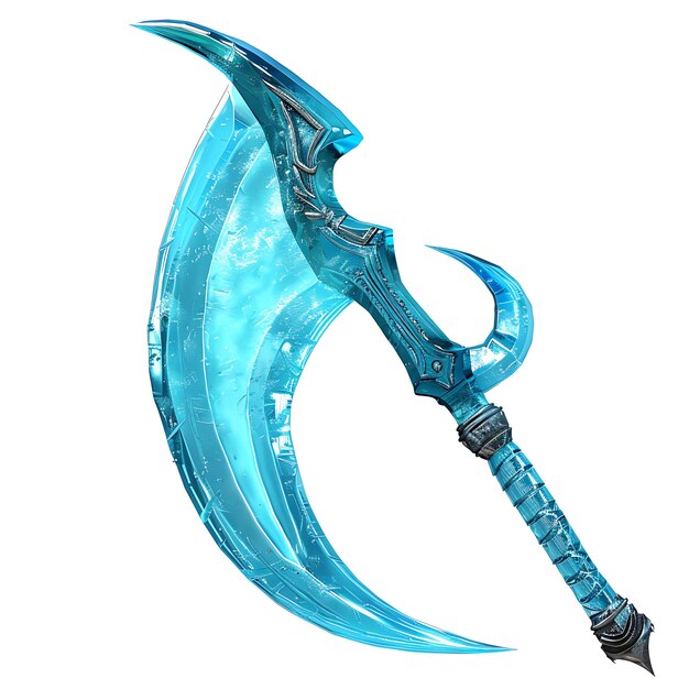 Photo a blue sword with the word quot the word quot on it