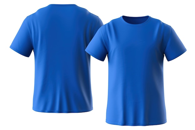 Premium Photo | A blue t - shirt with the front and back of it