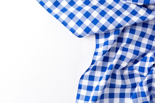 blue table cloth texture on white background